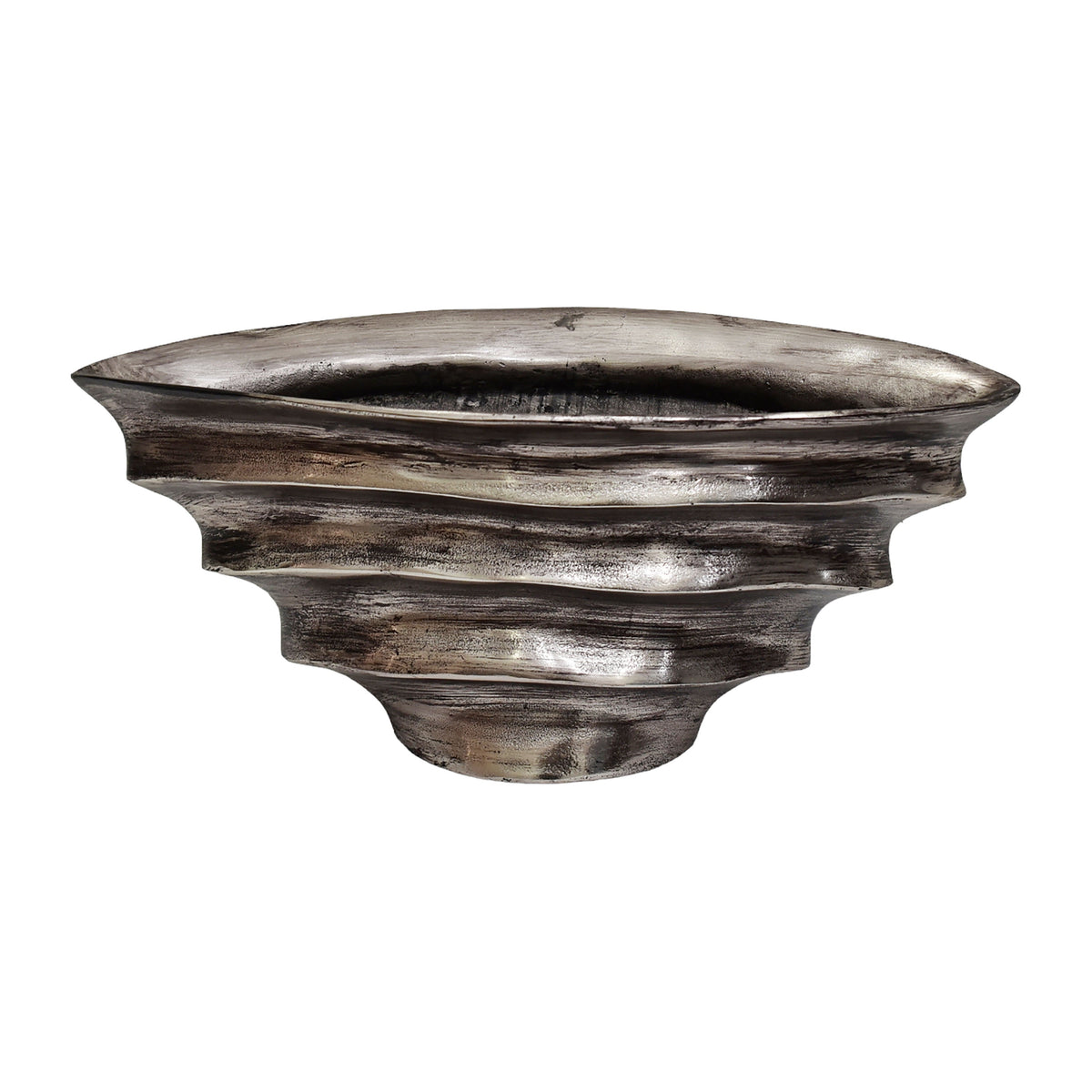 20" Morine Metal Bowl - Silver