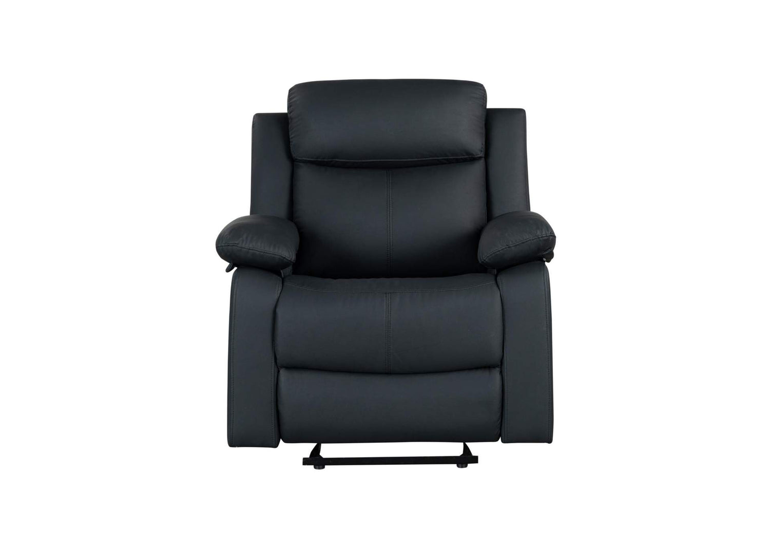U6026-BLACK_PU_72A-GR_W_LED U6026 BLACK POLYURETHANE 72A GLIDER RECLINER WITH LED