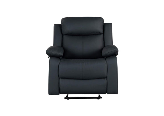 U6026-BLACK_PU_72A-GR_W_LED U6026 BLACK POLYURETHANE 72A GLIDER RECLINER WITH LED