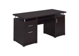 Tracy 55-inch 2-drawer Office Computer Desk Cappuccino