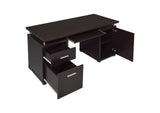 800107 Tracy 55-inch 2-drawer Office Computer Desk Cappuccino