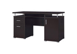 800107 Tracy 55-inch 2-drawer Office Computer Desk Cappuccino