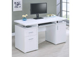 800108 Tracy 55-inch 2-drawer Office Computer Desk White