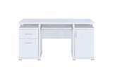 800108 Tracy 55-inch 2-drawer Office Computer Desk White