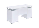 800108 Tracy 55-inch 2-drawer Office Computer Desk White