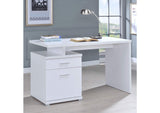 800110 Irving 47-inch 2-drawer Office Computer Desk White
