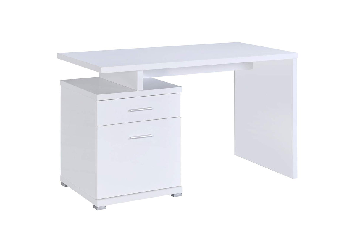 Irving 47-inch 2-drawer Office Computer Desk White