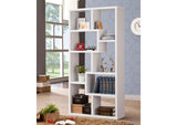 800136 Theo 71-inch 6-shelf Bookshelf White