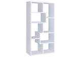 Theo 71-inch 6-shelf Bookshelf White