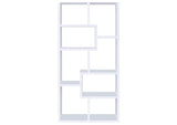 800136 Theo 71-inch 6-shelf Bookshelf White