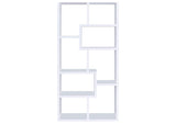 800136 Theo 71-inch 6-shelf Bookshelf White