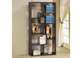 800264 Theo 71-inch 6-shelf Bookshelf Cappuccino