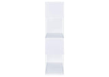 800300 Emelle 63-inch 4-shelf Glass Panel Bookshelf White