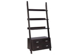 800319 Colella 72-inch 5-shelf Storage Ladder Bookshelf Cappuccino