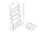 800319 Colella 72-inch 5-shelf Storage Ladder Bookshelf Cappuccino
