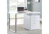 800325 Brennan 47-inch 3-drawer Office Computer Desk White