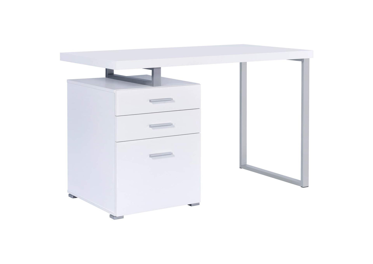 Brennan 47-inch 3-drawer Office Computer Desk White