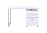 800325 Brennan 47-inch 3-drawer Office Computer Desk White