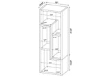 800330 Velma Multipurpose TV Stand and Bookshelf White
