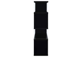 800340 Emelle 63-inch 4-shelf Glass Panel Bookshelf Black
