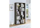 800510 Theo 71-inch 6-shelf Bookshelf Weathered Grey
