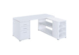 Yvette 60-inch 3-drawer L-Shape Computer Desk White