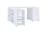 800516 Yvette 60-inch 3-drawer L-Shape Computer Desk White