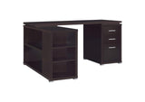 800517 Yvette 60-inch 3-drawer L-Shape Computer Desk Cappuccino