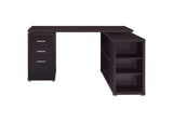 800517 Yvette 60-inch 3-drawer L-Shape Computer Desk Cappuccino