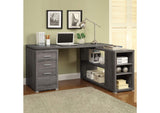 800518 Yvette 60-inch 3-drawer L-Shape Computer Desk Weathered Grey