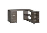Yvette 60-inch 3-drawer L-Shape Computer Desk Weathered Grey
