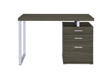 800520 Brennan 47-inch 3-drawer Office Computer Desk Weathered Grey