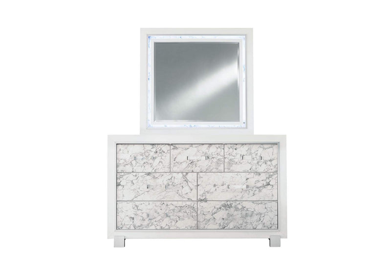 SANTORINI-METALLIC_WHITE-DR SANTORINI WHITE DRESSER