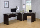 800891L Skylar 83-inch L-Shaped Office Computer Desk Cappuccino
