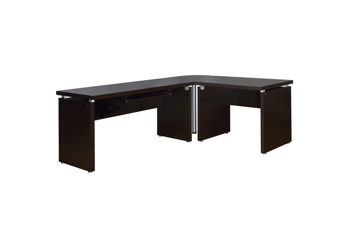 Skylar 83-inch L-Shaped Office Computer Desk Cappuccino