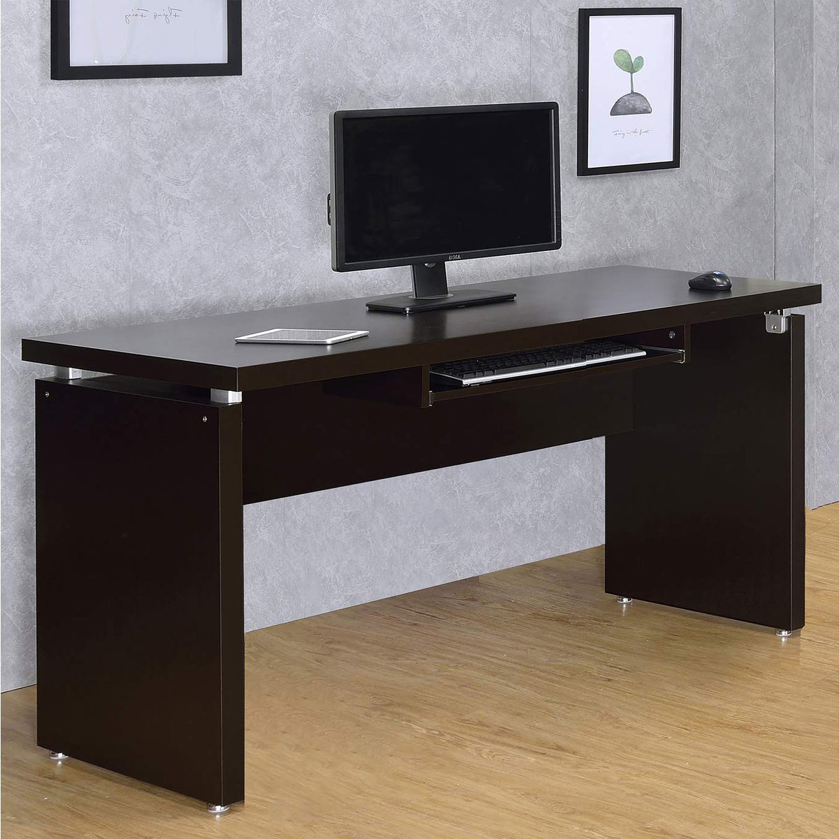 800891 Skylar 55-inch Computer Desk with Keyboard Drawer Cappuccino