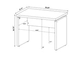800892 Skylar 39-inch Engineered Wood Writing Desk Cappuccino
