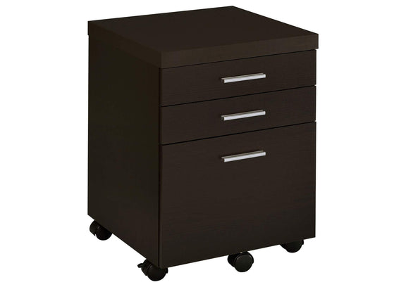 800894 Skylar 3-drawer Home Office Mobile File Cabinet Cappuccino