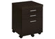 800894 Skylar 3-drawer Home Office Mobile File Cabinet Cappuccino