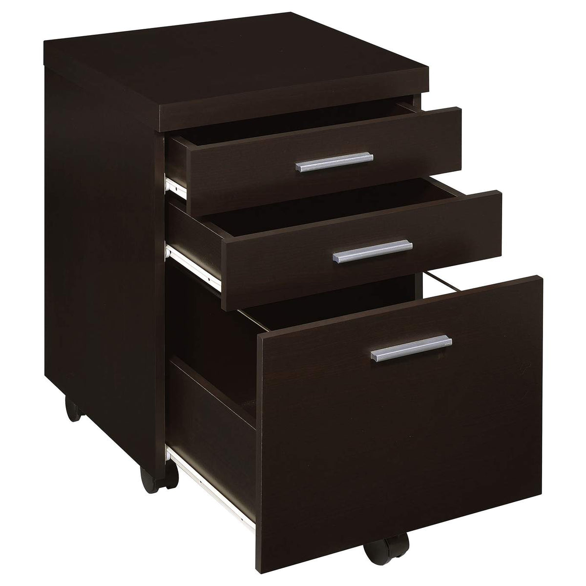 800894 Skylar 3-drawer Home Office Mobile File Cabinet Cappuccino