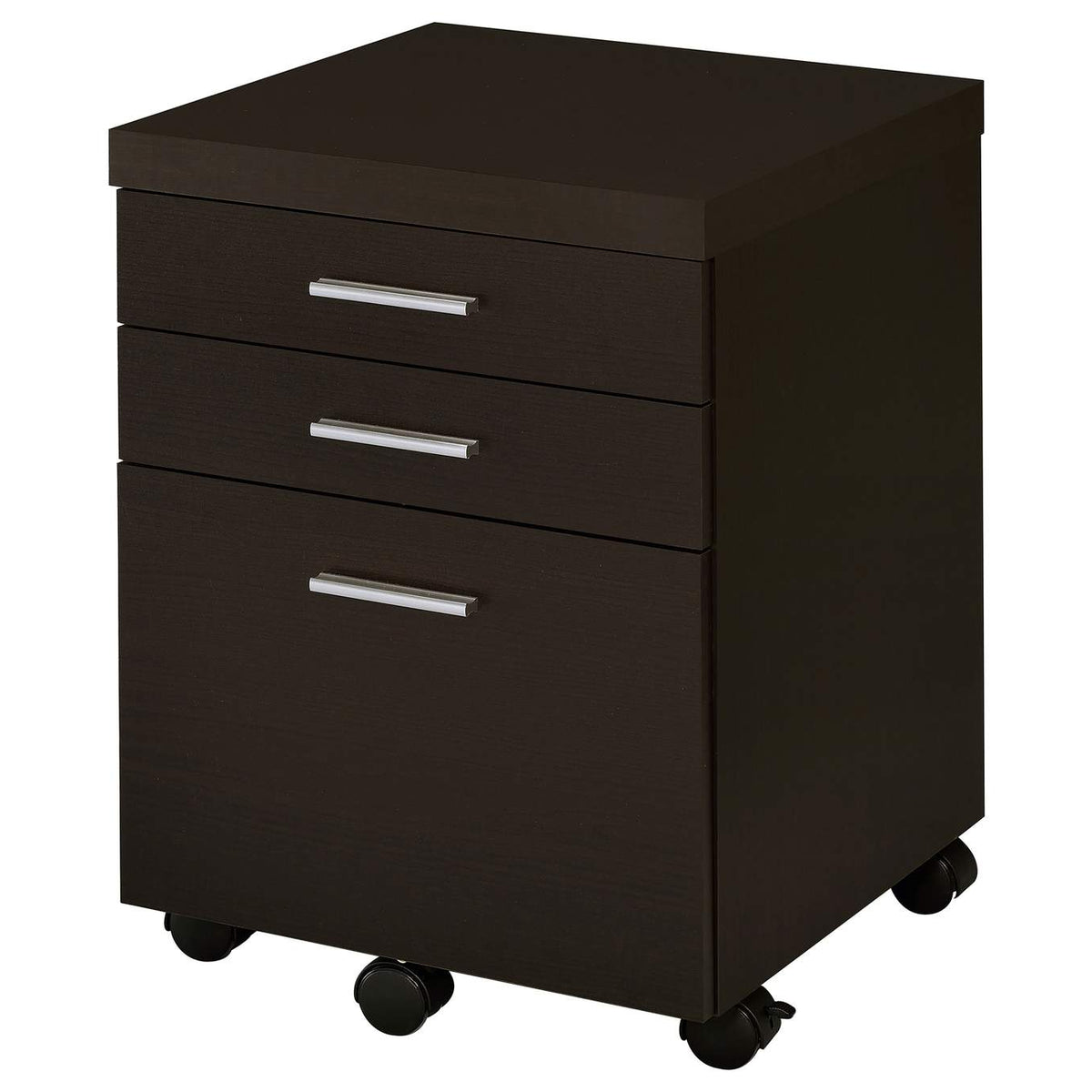 800894 Skylar 3-drawer Home Office Mobile File Cabinet Cappuccino
