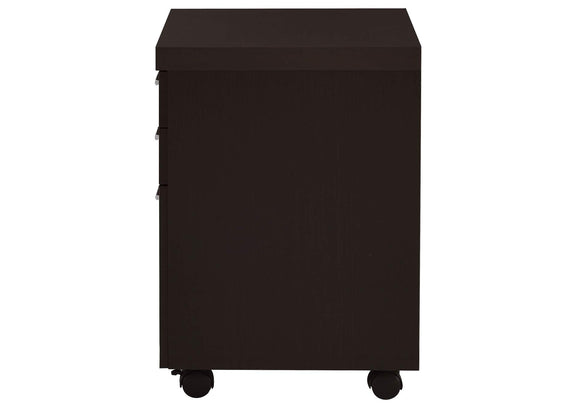 800894 Skylar 3-drawer Home Office Mobile File Cabinet Cappuccino