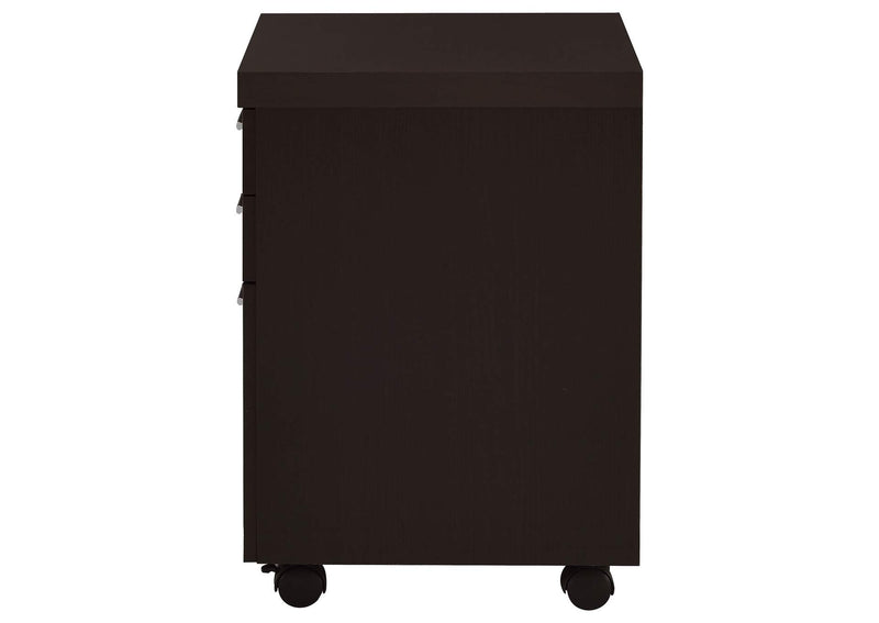 800894 Skylar 3-drawer Home Office Mobile File Cabinet Cappuccino