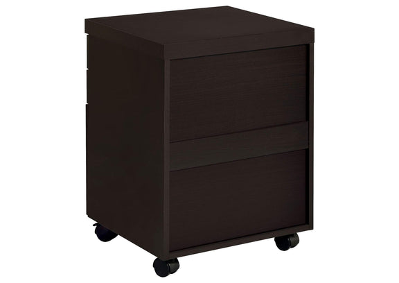 800894 Skylar 3-drawer Home Office Mobile File Cabinet Cappuccino