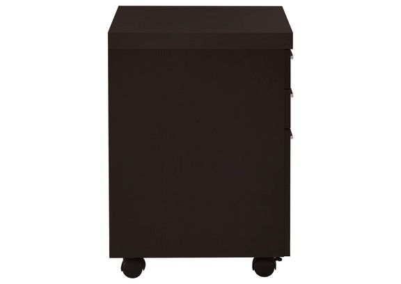 800894 Skylar 3-drawer Home Office Mobile File Cabinet Cappuccino