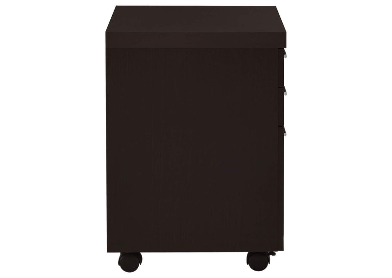 800894 Skylar 3-drawer Home Office Mobile File Cabinet Cappuccino