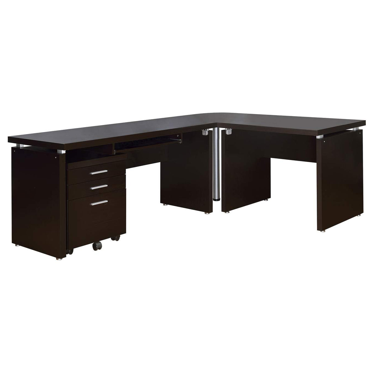 800894 Skylar 3-drawer Home Office Mobile File Cabinet Cappuccino