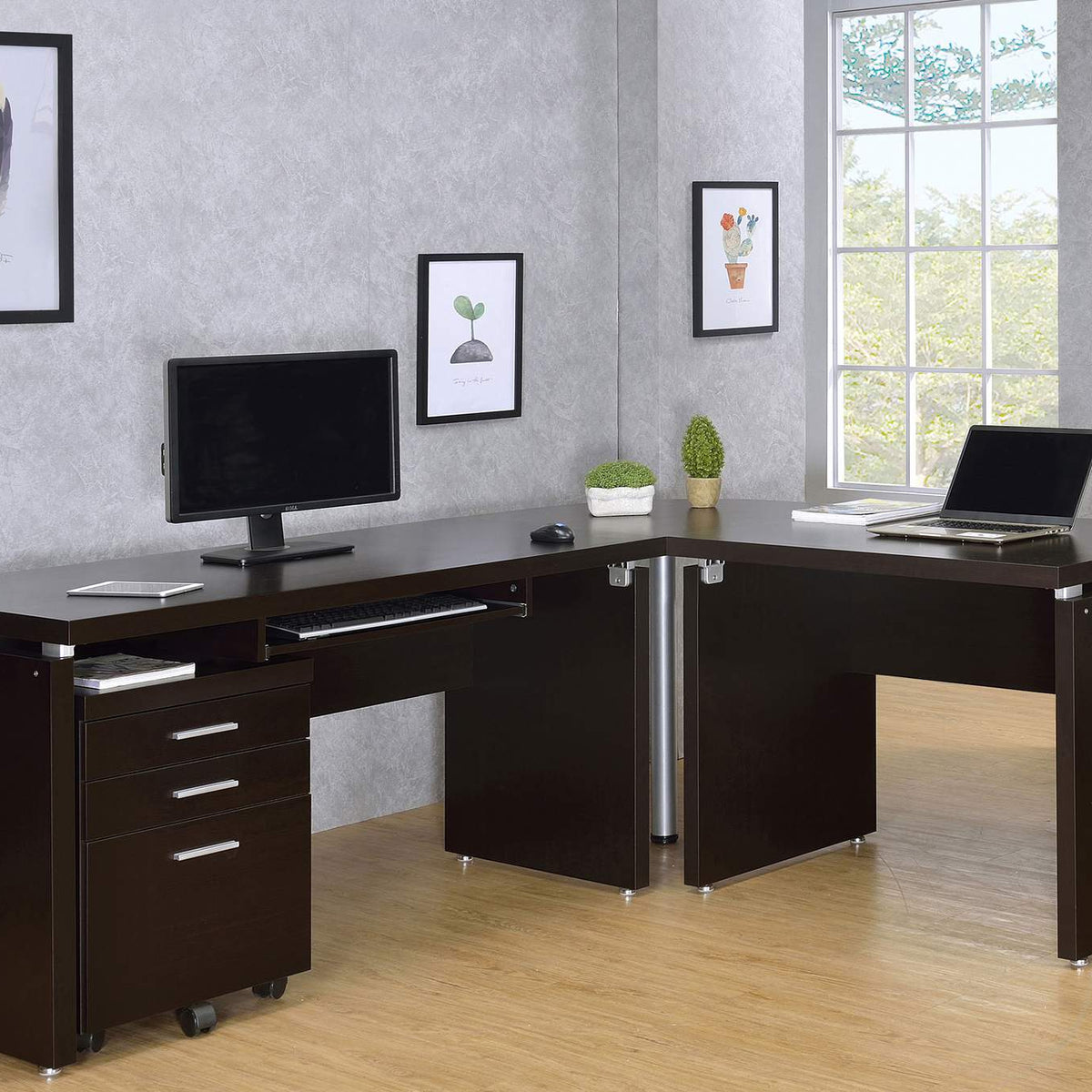 800894 Skylar 3-drawer Home Office Mobile File Cabinet Cappuccino
