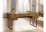 800999 Analiese 63-inch 4-drawer Writing Desk Rustic Nutmeg