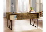 800999 Analiese 63-inch 4-drawer Writing Desk Rustic Nutmeg